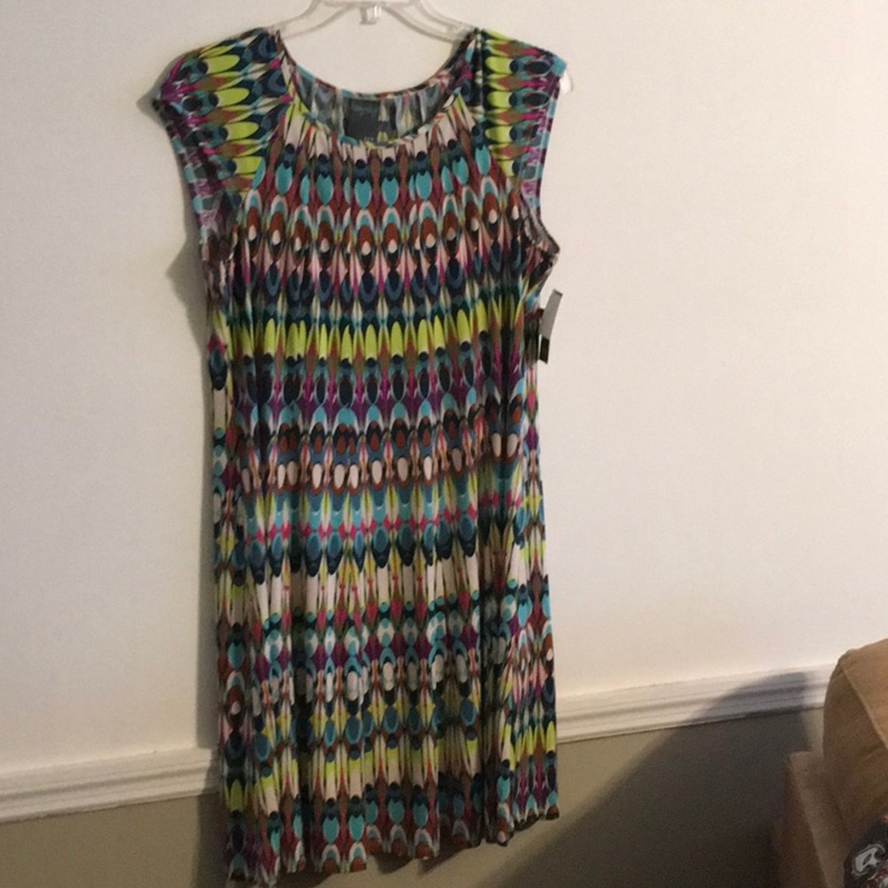 Gabby skye Cap sleeve multi colored dress